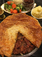 Home cooked Beef Burgundy pie