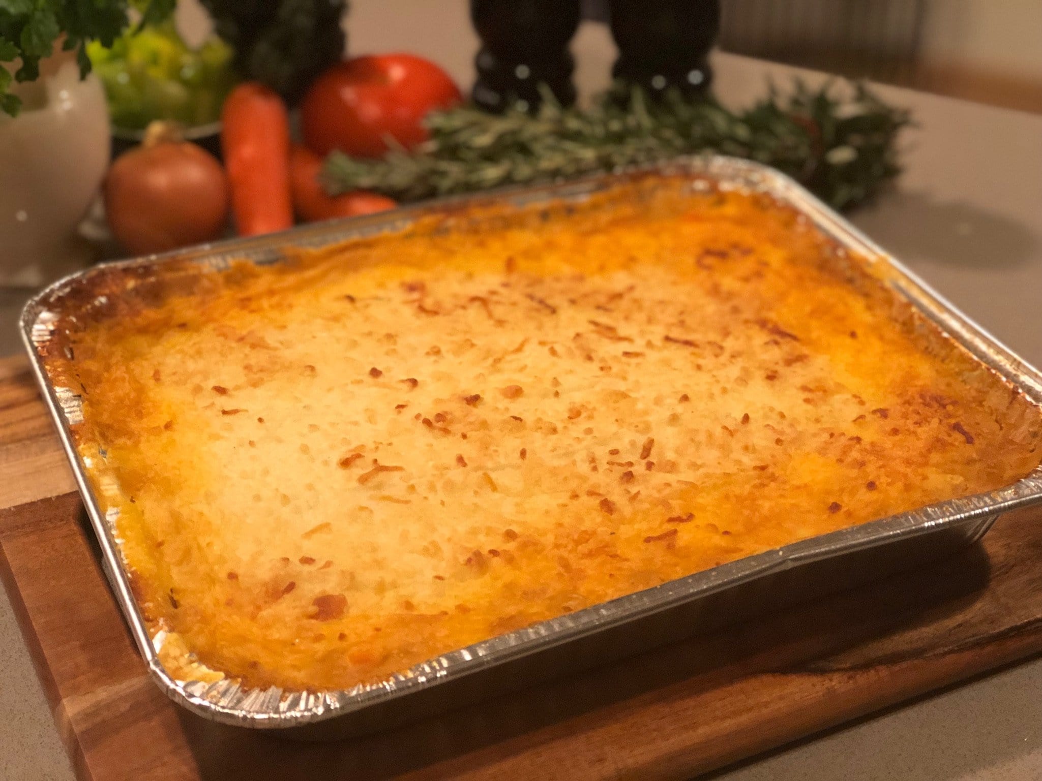 Home cooked cottage pie family size