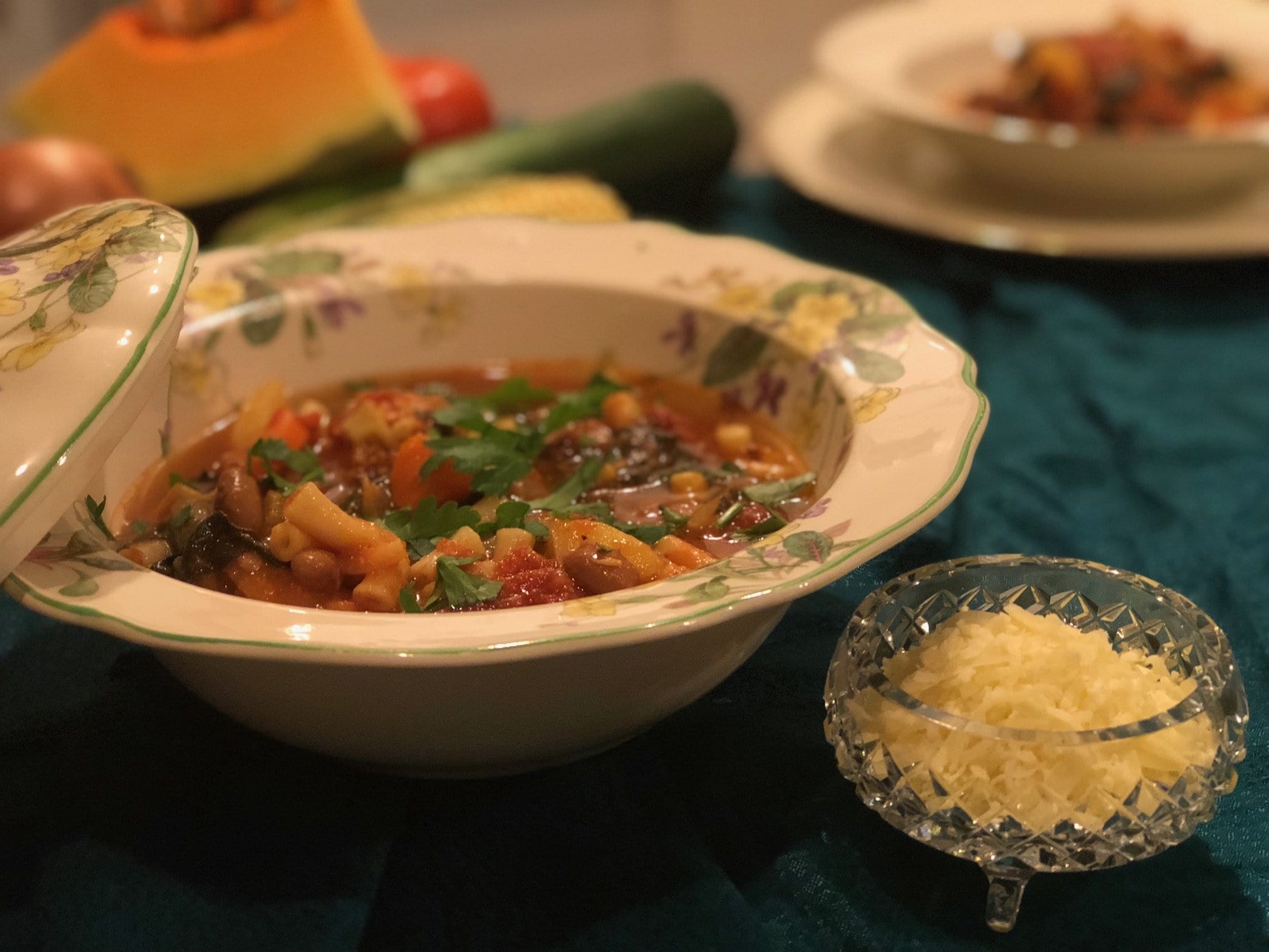 home cooked large chunky minestrone